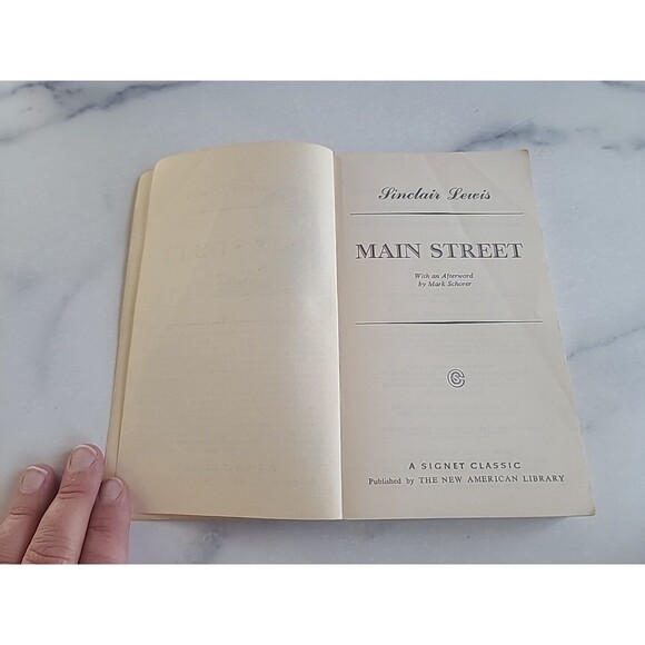 Main Street Sinclair Lewis Paperback - Picture 3 of 10
